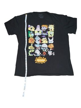 Nickelodeon Black Unisex Graphic Tee - Classic Character Collage XL